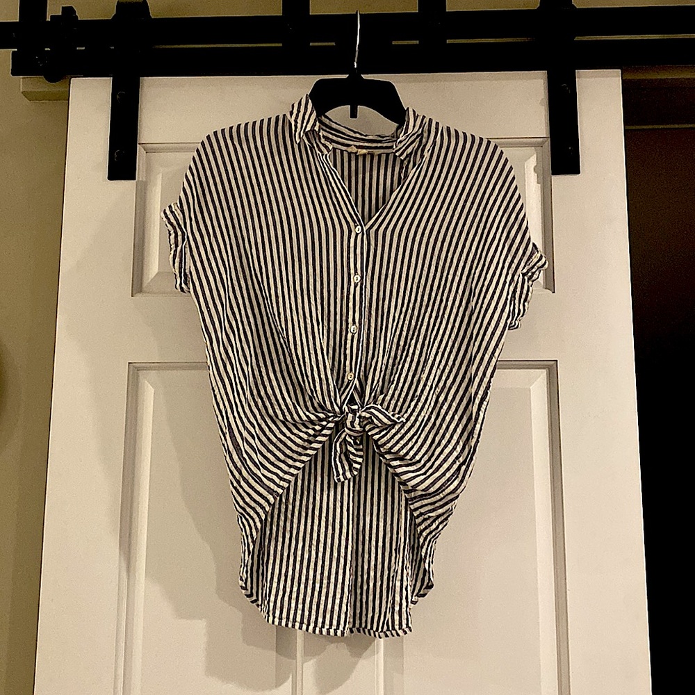 Striped Jane& Delancey Short Sleeve Shirt
